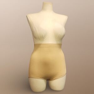 Genie Slim Panties In Beige - Size 2X High-Waisted Shapewear Pinup Sexy Lingerie